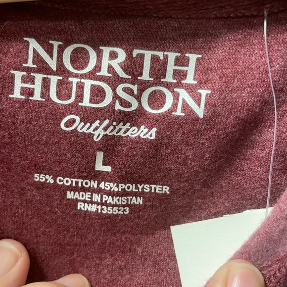 NWT North Hudson Outfitters Heather Burgundy Light Weight Jacket. Large - Picture 4 of 5